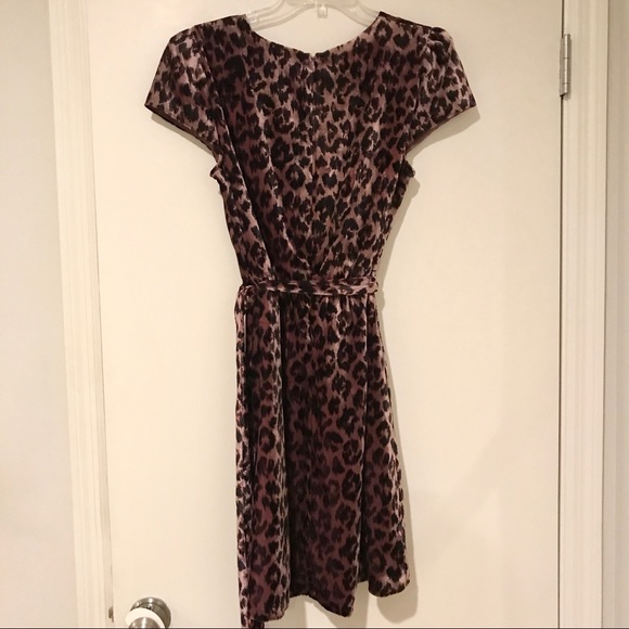 NWT J.Crew Faux-wrap Velvet Rose Leopard Dress - Picture 7 of 8